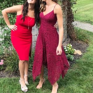 Lulus lace midi dress size XS